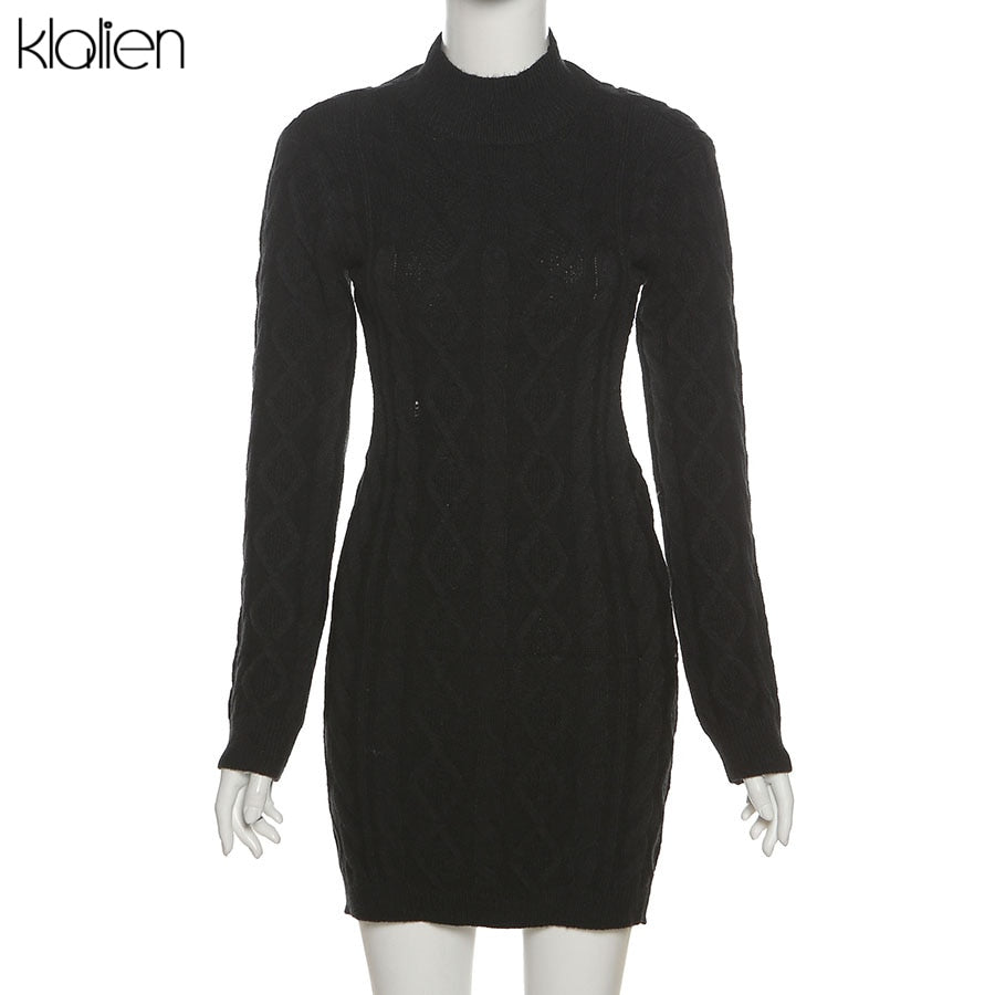 Long Sleeve Backout Sweater Dress