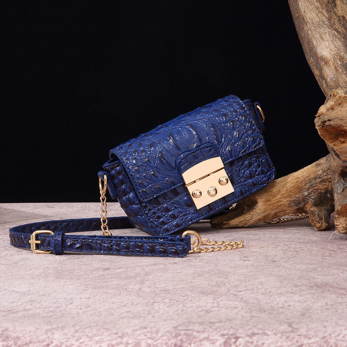 Croc Leather Crossbody