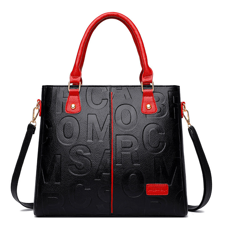 Large Capacity Leather Print  Shoulder Bag