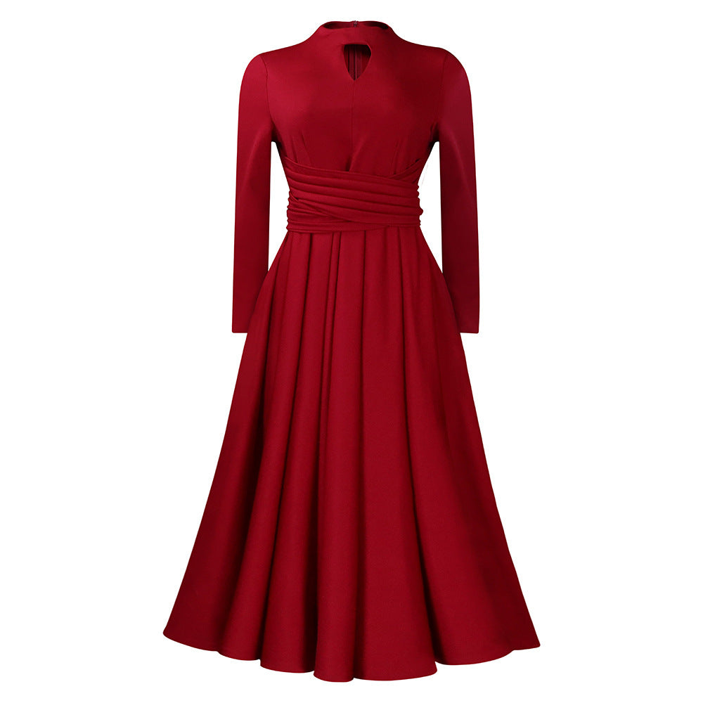 Elegant Pleated Flare Skirt/ Dress