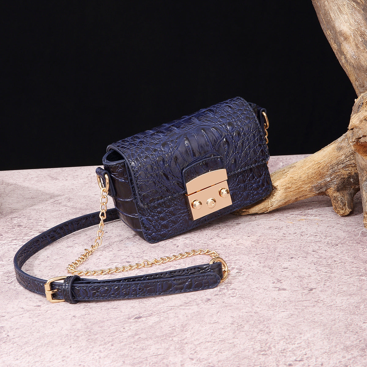 Croc Leather Crossbody