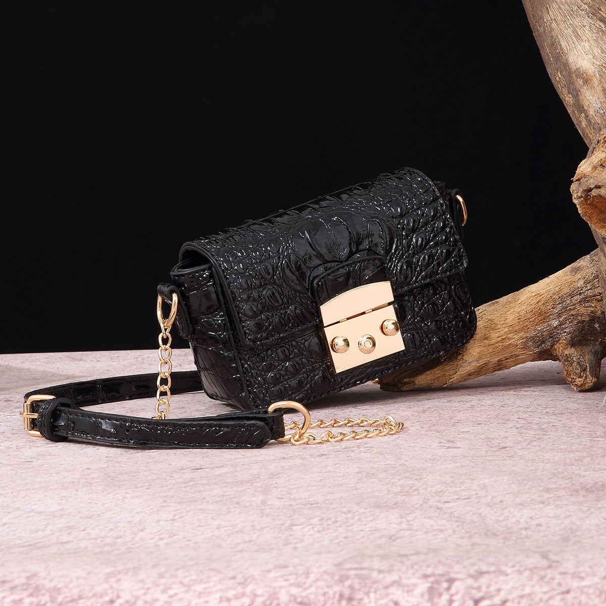 Croc Leather Crossbody