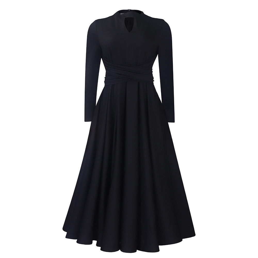 Elegant Pleated Flare Skirt/ Dress