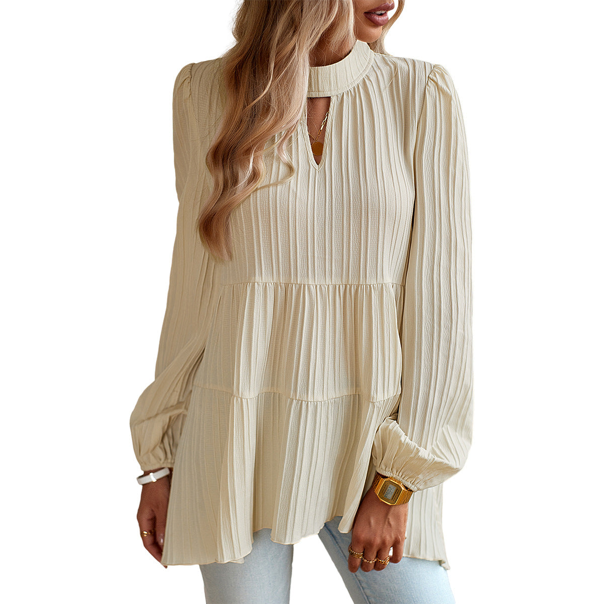 Elegant Long-sleeved Top