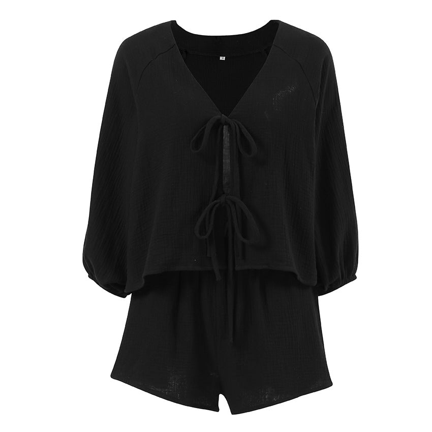 Lace-up Suit Female Loose And Simple