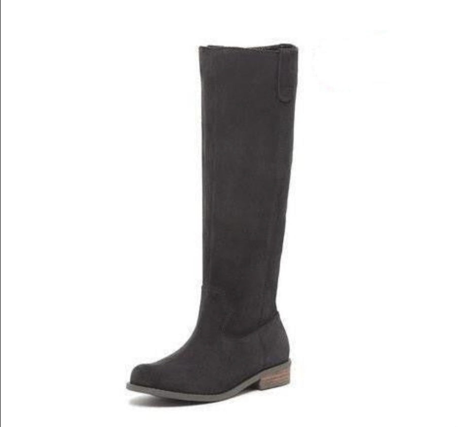 Calf Boots Sueded Leather Boots