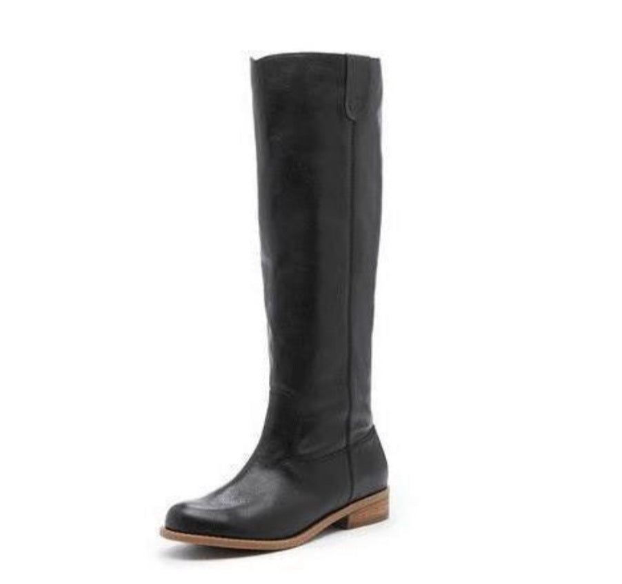 Calf Boots Sueded Leather Boots