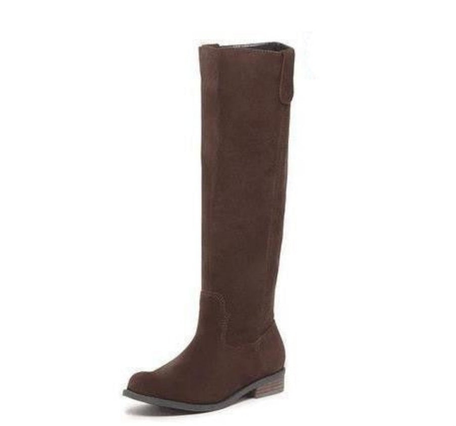 Calf Boots Sueded Leather Boots