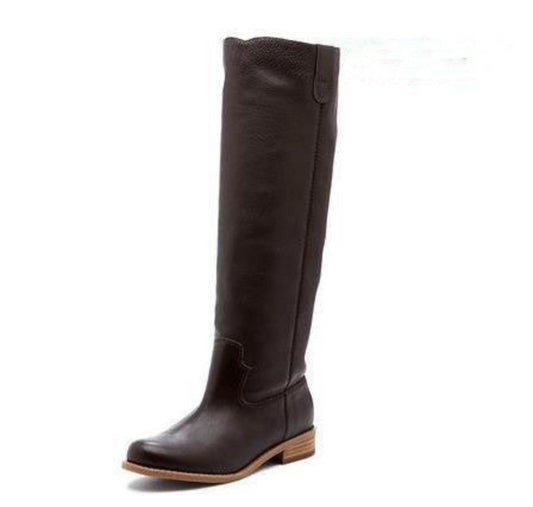 Calf Boots Sueded Leather Boots