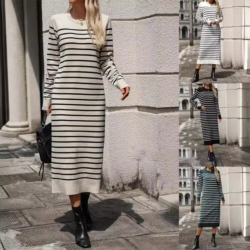 Knit Striped Fashion Dress