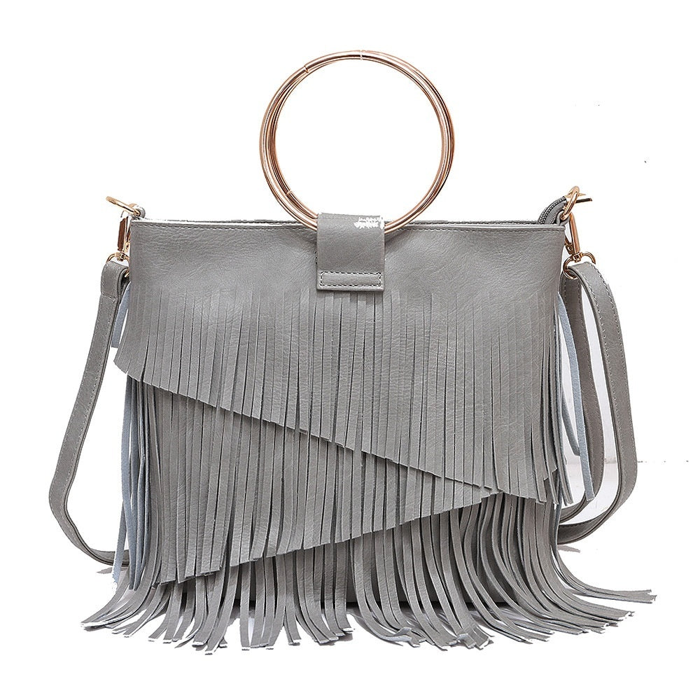 Iron Portable And Fashion Irregular Tassel Bag