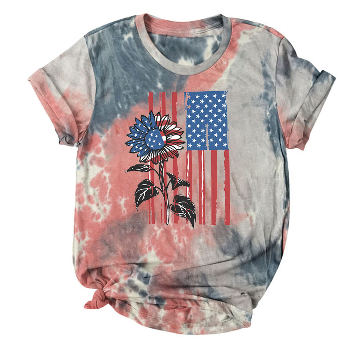 Tie-dyed Printed Short Sleeve