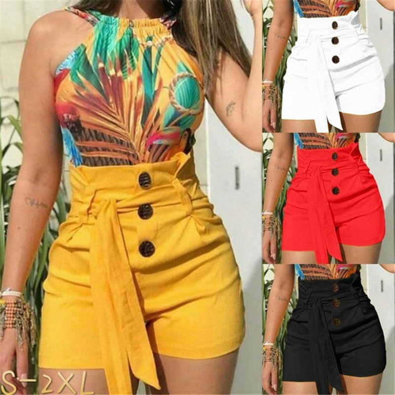 Women's Shorts Slim Fit Fashion High Waist