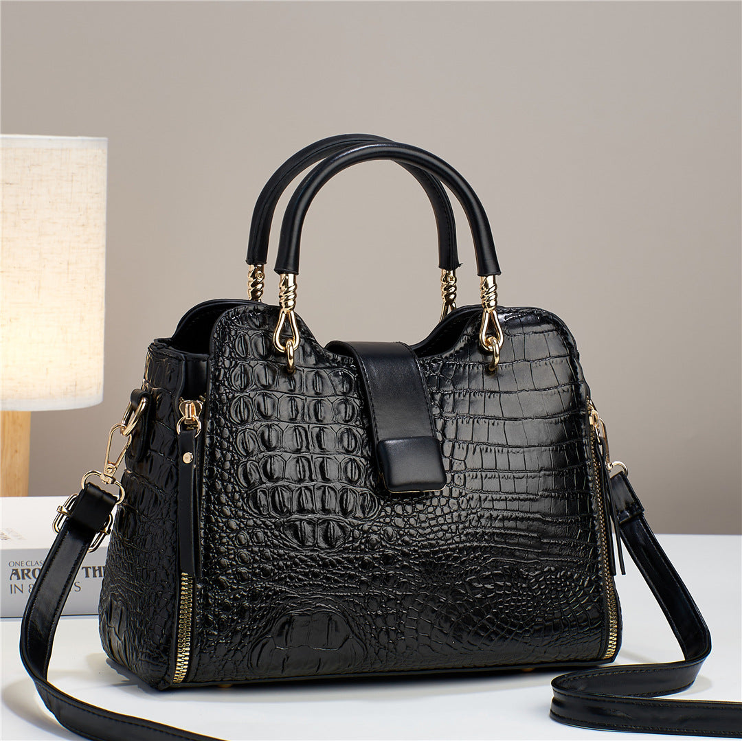 Croc Pattern Shoulder Bag