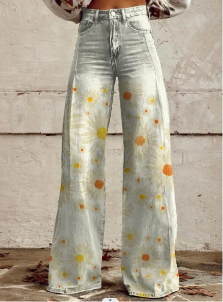 Plus Size Casual Thin Wide-leg Women's Pants