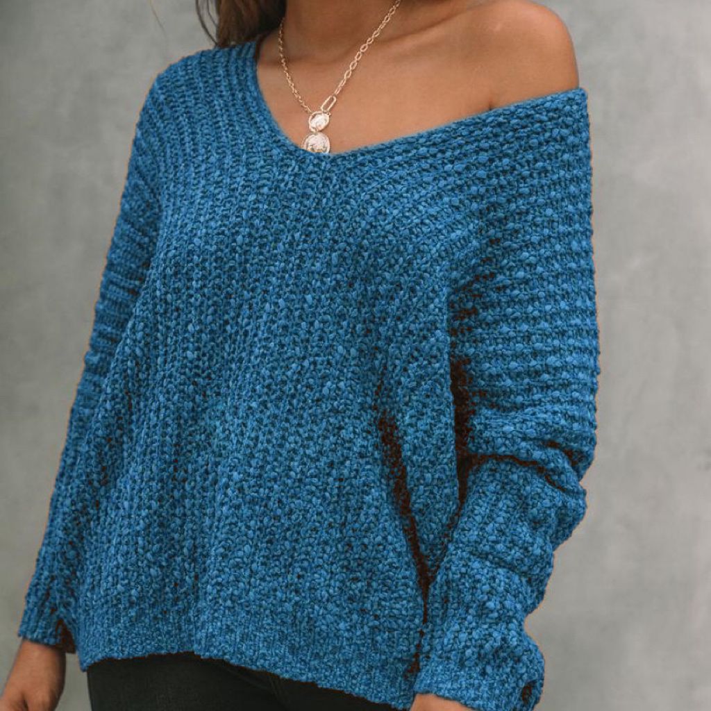 Knitted Hollow Bottom Shirt With Commuting Style Pullover