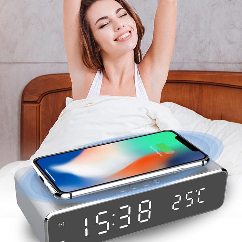 LED Electric Alarm Clock / Wireless Charge