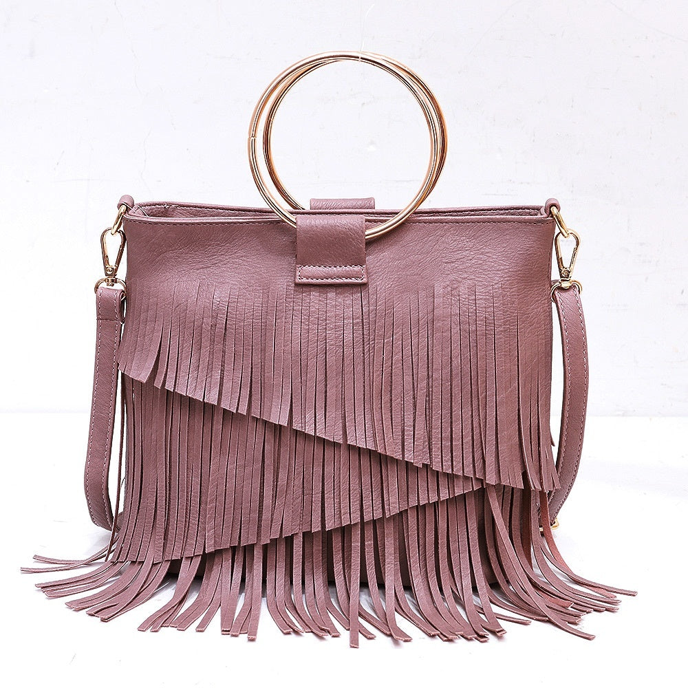 Iron Portable And Fashion Irregular Tassel Bag