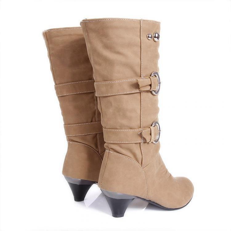 Suede Wedge Heel Boots