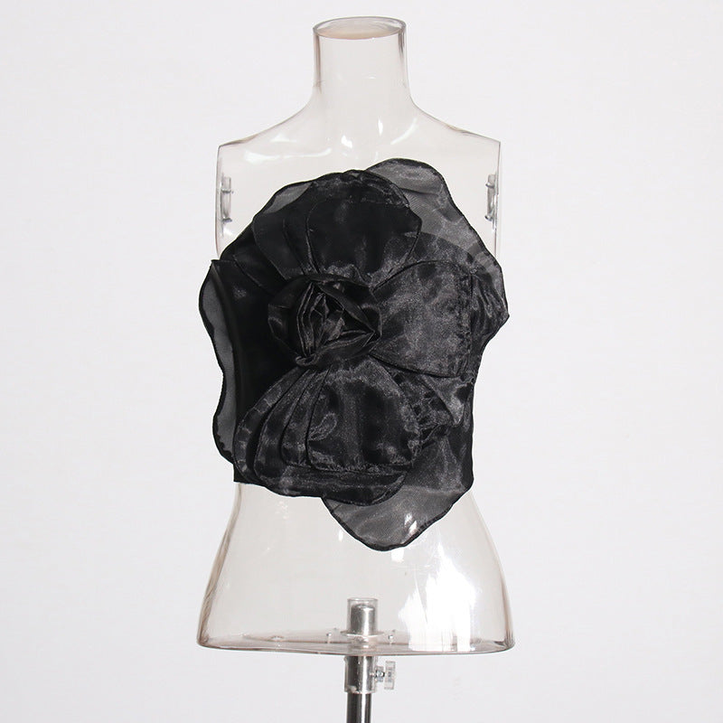 Design Stitching Multi-layer Petal Tube Top