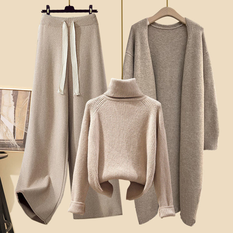 Three Piece Winter Cardigan Set