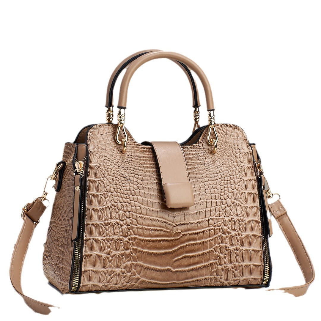 Croc Pattern Shoulder Bag