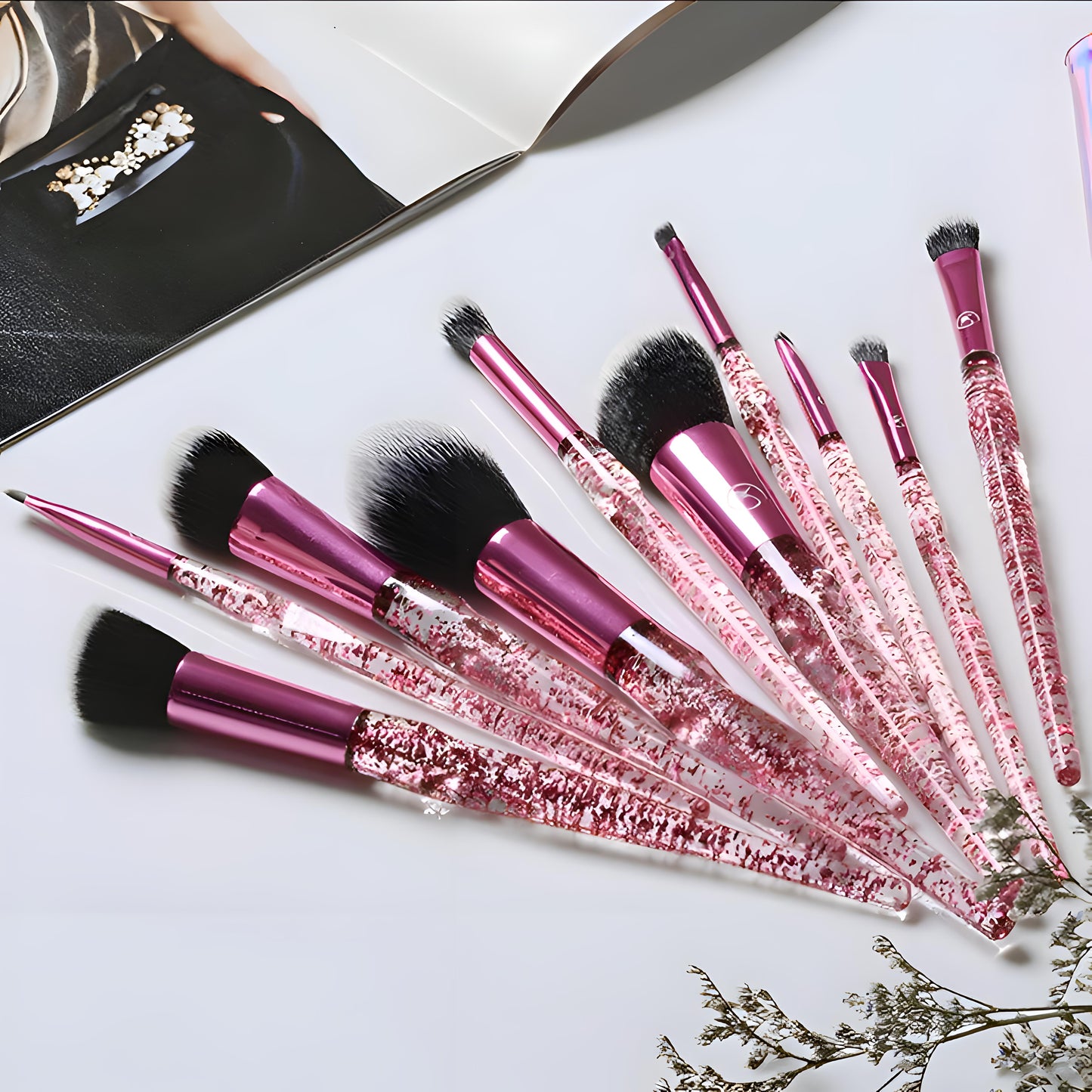 Gloss Acrylic Makeup Brush Set