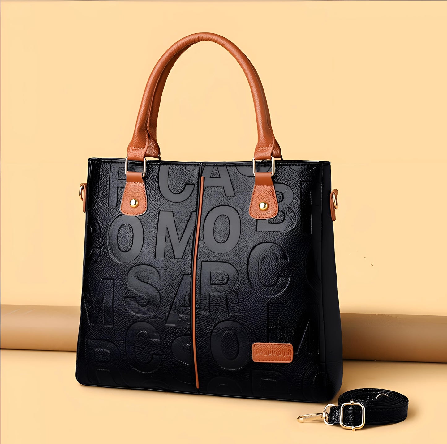 Large Capacity Leather Print  Shoulder Bag