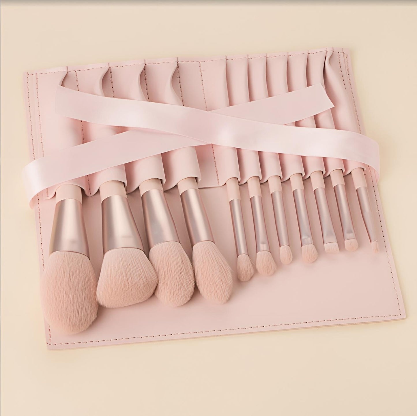 Pastel Pink Makeup Brush Set