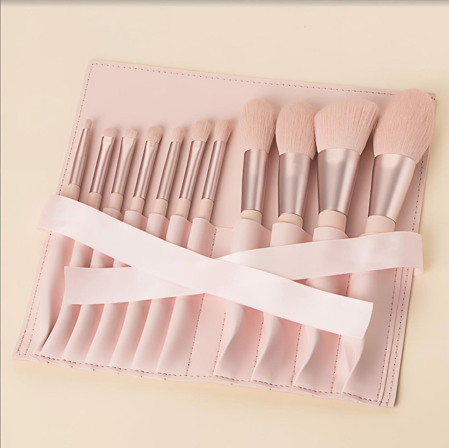 Pastel Pink Makeup Brush Set