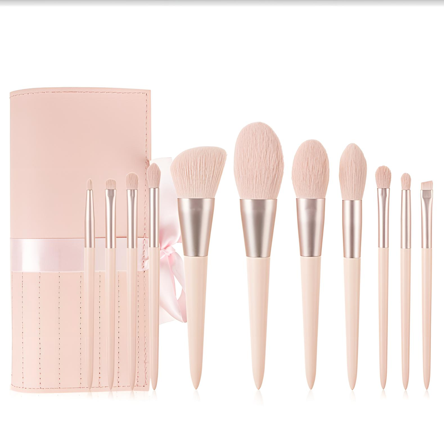 Pastel Pink Makeup Brush Set