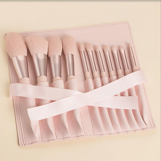 Pastel Pink Makeup Brush Set